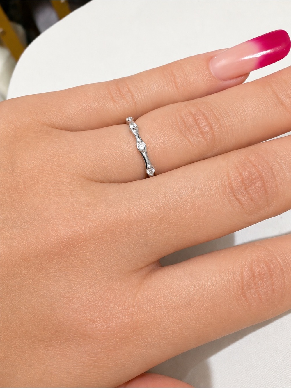 Sterling Silver CZ Eternity Band Ring